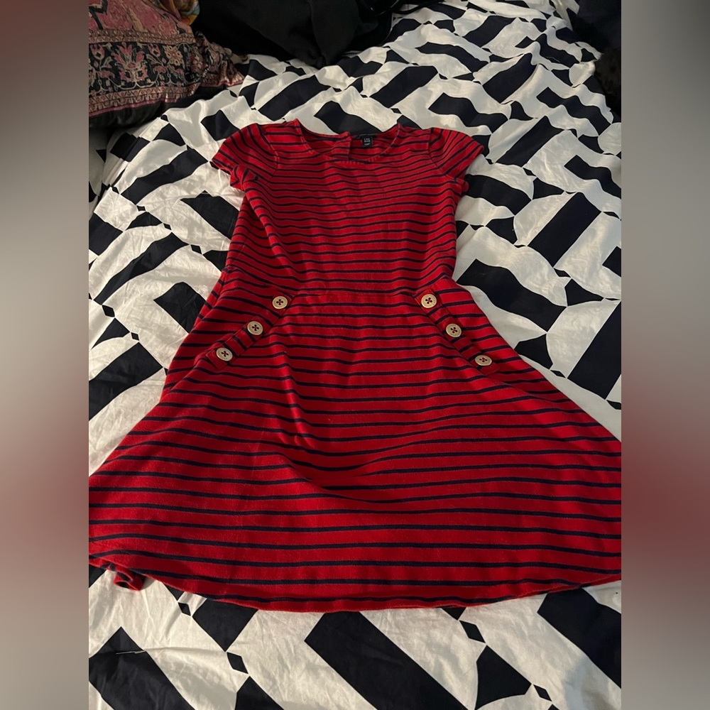 Tommy Hilfiger nautical dress with gold buttons size 12-14